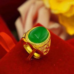 Cluster Rings Gold Shop With 999 Real Ring Set Agate Brave Lucky Adjustable Opening