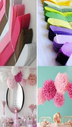 812 inch 14Multi Colours Wedding Paper Flowers Ceremony Decorations For Paper Poms Wedding Birthday Valentine039s Day Giant Cra7663506