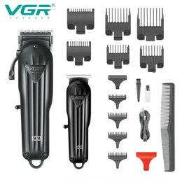 VGR Hair Clipper Professional Cutting Machine Rechargeable Trimmer Adjustable Haircut for Men V282 240315