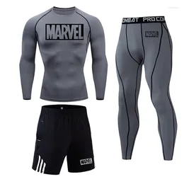 Men's Thermal Underwear Men 2024 Brand Clothes Winter Sweatsuit Long Johns Sleeve Knitwear Leggings 3 Piece Set Warm
