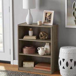 Mainstays 3-shelf Bookcase with Adjustable Shees, Rustic Oak