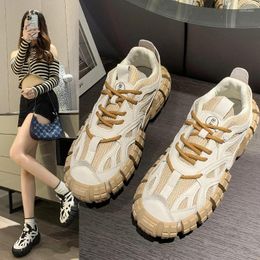 Casual Shoes High Quality Thick Soles Increase Matching Color Foreign Style Soft Comfortable Non-slip Breathable Sports For Women