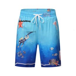 casa blanca t shirt Men's Beach Pants Quick Drying Loose Triangular Mesh Lining Shorts Casablanca Ocean World Submarine Summer
