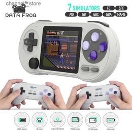 Game Controllers Joysticks DATA FROG SF2000 Portable Handheld Game Console 3 inch IPS Retro Game Consoles Built-in 6000 Games Retro Video Games For KidsY240322