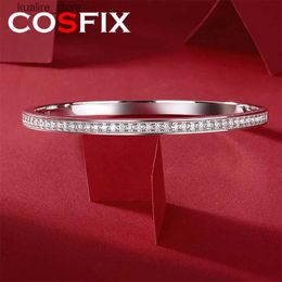 Charm Bracelets COSFIX Real D Color 2mm Full Moissanite For Women S925 Sterling Silver Plate Pt950 Fine Jewelry Gift Wholesale L240322