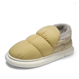 Slippers 2024 Women Winter Boots Warm Down Shoes Platform Couple Men's Home Cotton For Fluffy Slides Ladies