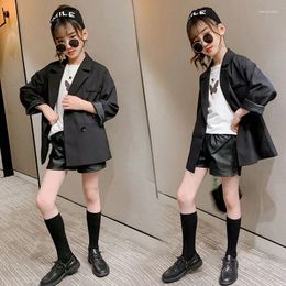 Jackets 2024 Teens Boys Girls Blazer Formal Jacket Gentleman Kids Show Performence White Children Wedding Birthday Party