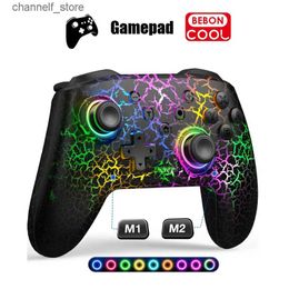 Game Controllers Joysticks 9 RGB Light wireless controller suitable for Nintendo Switch/OLED/Lite/Android/iOS/PC with programmable key switch game boardY240322