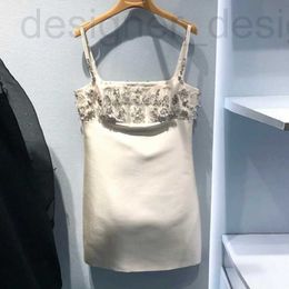Basic & Casual Dresses designer brand Miu Miao Heavy Industry Diamond Embedding Dress, Celebrity Crystal Sling Skirt, High Grade Feeling Bottom Children's Autumn SZ6W