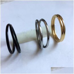 Band Rings Wholesale 30Pcs Mirro 2Mm Mix Stainless Steel Ring Comfort Fit Quality Men Women Finger Jewelry Drop Delivery Dhgarden Dh0Fh