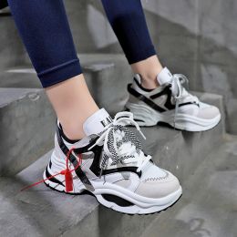 Boots Stylish Women Running Shoes Increasing 6cm Ins Ulzza Haruku Sneakers Cushioning Height Platform Breathable Wave Sports Walking