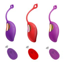 Massage Items upgrade USB Rechargeable Vibrating Egg GSpot Massager Sex Toys for Women Wireless Remote Control Vaginal Tight Exer9429786