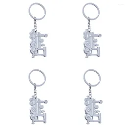 Keychains 4 Pcs Locomotive Keychain Train Christmas Decorations Ring Lovely Car Bag Pendant