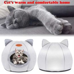 Cat Beds Furniture Cute Cat Pet Dog Cat Nest Soft and Comfortable Semi enclosed Cat Nest Dog House Indoor Pet Supplies for cats and dogs to play rest and relax Y240322