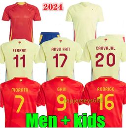 New 2024 2025 SpainS soccer jerseys Home Away Mens kids 24 25 Espana MORATA GAVI RODRIGO PEDRI football jersey shirt uniform Camiseta Futbol