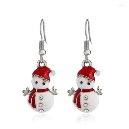 Stud Earrings Fashion Trendy Santa Claus Snowman For Women Handmade Polymer Clay Christmas Character Jewelry Gifts