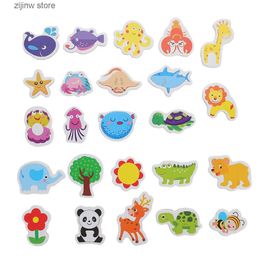 Fridge Magnets 48 Animal Frozen Magnets Cartoon Magnetic Education Toys Refrigerant Magnets Decorative Stickers Baby Learning Stickers Y240322