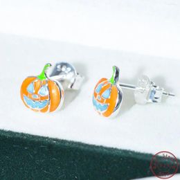 Stud Earrings 2024 European And American Classic S925 Sterling Silver Pumpkin Head Fashion Versatile High Grade Jewellery Gift Girl