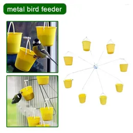 Other Bird Supplies Ferris Wheel Feeder With 8 Feeding Buckets Rotatable Toy Decorative Birds Accessories Outdoor Whee W6s6