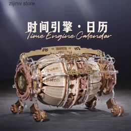 Calendar Time engine DIY wooden component model mechanical clock manual dial mechanical calendar Y240322