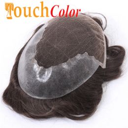 Toupees Toupees Q6 Swiss Lace Men's Natural Hair Men Toupee Capillary Prosthesis Replacement System Lace & Pu Human Hair Hairpiece