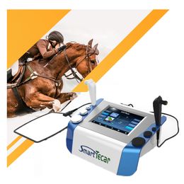 Equine 448KHz Tecar Therapy RF Deep Diathermy Machine CET RET Rehabilitator for Pets Horses Dog Cat Vet Phyiotherapy Equipment