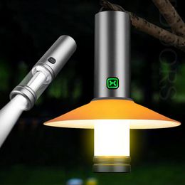 Small Portable Flashlight for Camping Outdoor Hiking Home Power Outage Emergency USB Rechargeable Magnetic Handheld Flash Light Lantern Worklight garage