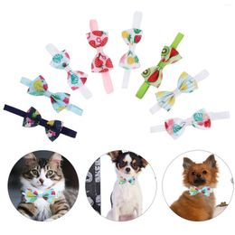 Dog Collars 8 Pcs Pet Bow Tie Puppy Kitten Adjustable Small And Medium Dogs Cat Summer Collar