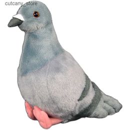 Stuffed Plush Animals Cute White Pigeon Simulation Rock Pigeon Doll Super Cute Doll Small Carrier Pigeon Plush Toy Gift L240322