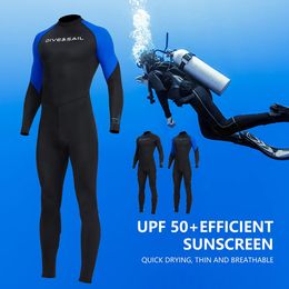 Adult Surfing Wetsuit Men Wet Suits UV Swimwear Diving Suit Nylon M3XL Full Snorkelling Body 240321