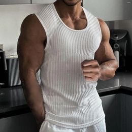 Men's Tank Tops Mens Gym Top Men Fitness Sleeveless Shirt Male Rib Knitted Breathable Sports Vest Undershirt Gyms Running