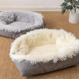 Pens Dog Bed Foldable Washable Pet Cat Plush Dog Bed Winter Warm Portable Pets Mat Soft Mats House Sleeping House Nest