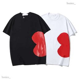 Play Designer Men's T Shirts Heart Badge Brand Fashion Women's Short Sleeve Cotton Top POLO Shirt Clothing 174