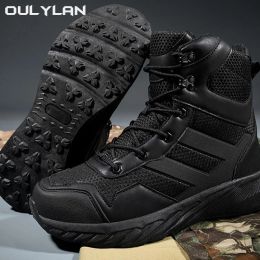 Shoes Men's Military Tactical Boots Outdoor Hiking Desert Boots Men Sports Climbing Shoes Waterproof Ankle Boots Mens Work Safety Boot
