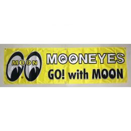 Accessories 130GSM 150D Double Sides Moon Eyes Flag Banner 1.5ft*5ft (45*150cm) Size Custom Any Size Any Logo Flying and Hanging Flags