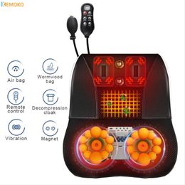 Electric Head Neck Cervical Ttraction Body Massager Car Back Shiatsu Pillow with Heating Vibrating Massage CareNeck 240313