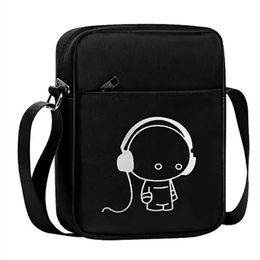Mens Solid Color Mini Casual Small Satchel Crossbody Bag Versatile Student INS Trend Mobile Phone Shoulder Sports Boy Bags y240307