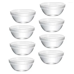 Dinnerware Sets 8 Pcs Salad Bowl Bozai Cake Pudding Container Mini Household Glass Versatile Storage Multipurpose Jelly