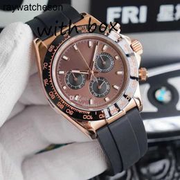 Rolaxs Watch Swiss Watches Automatic Wristwatch Mens Designer Luxury High Quality Rose Gold Size 40mm Aaa Stainless Steel Case Rubber Band Sapphire Glass Orologio