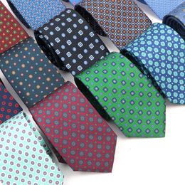 Bow Ties Men's Silk Tie Classic Dot Paisley Flower Jacquard Soft Necktie Accessories Daily Wear Cravat Wedding Business Party Gift