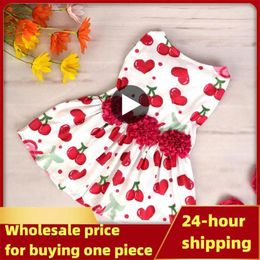 Dog Apparel Creativity Cute Pet Clothes Comfortable Red Dress For Small Dogs Lovely Costume Easy Storage No. Soft