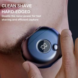 Razor Mini Razor Portable Rechargeable Electric Fly Saucer Razor Waterproof Barber Rotary Shaver Beard Shavers For Men Trimmer W3W1