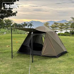 Tents and Shelters Large Space 2 Person Camping Tent Waterproof Backpacking Tent Double Layer Outdoor Hiking Survival Bushcraft Tourist Tent 240322
