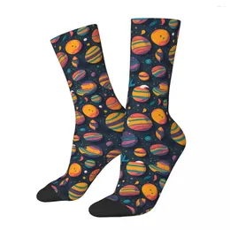 Men's Socks Happy Funny Compression Planets And Stars Retro Harajuku Celestial Dreams Hip Hop Novelty Pattern Crew Crazy Sock