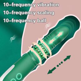 Telescopic Vibrators Rotating Dildo Vibrator for Women Thrusting Massage Clitoris G Spot Stimulator Penis Dildo Vagina Sex Toy for Women 2024