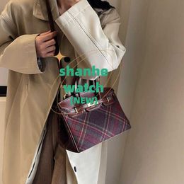 Designer Tote H Melad plaid woolen bag handbag large for women capacity one shoulder crossbody tote U10M QFL7