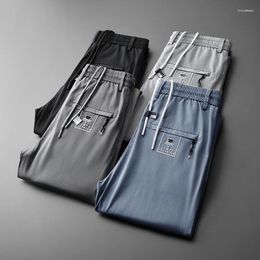 Men's Pants Trousers Casual Solid Breathable Slim Straight Male Joggers Thin Quick Dry Sweatpants Sports Hiking Men