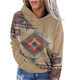 Designer women's fashionable casual hoodie women's Top 2024 spring autumn new womens dress ethnic style printed hoodies cotton tracksuit women sweatshirts setHJ7F