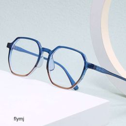 2 pcs Fashion luxury designer New Flat Mirror Polygonal Personalised Versatile Casual Fashion Anti Blue Light Glasses with Adjustable Degrees