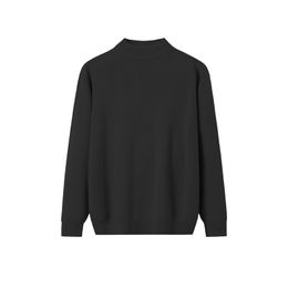 Half turtleneck jumper men's spring 2024 new underwear bottoming sweater wool sweater men thickened warm knitwear